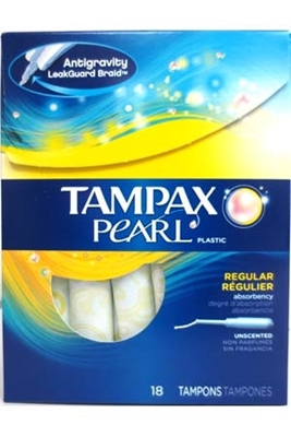 Picture of TAMPAX TAMPON PEARL REGULAR 18S