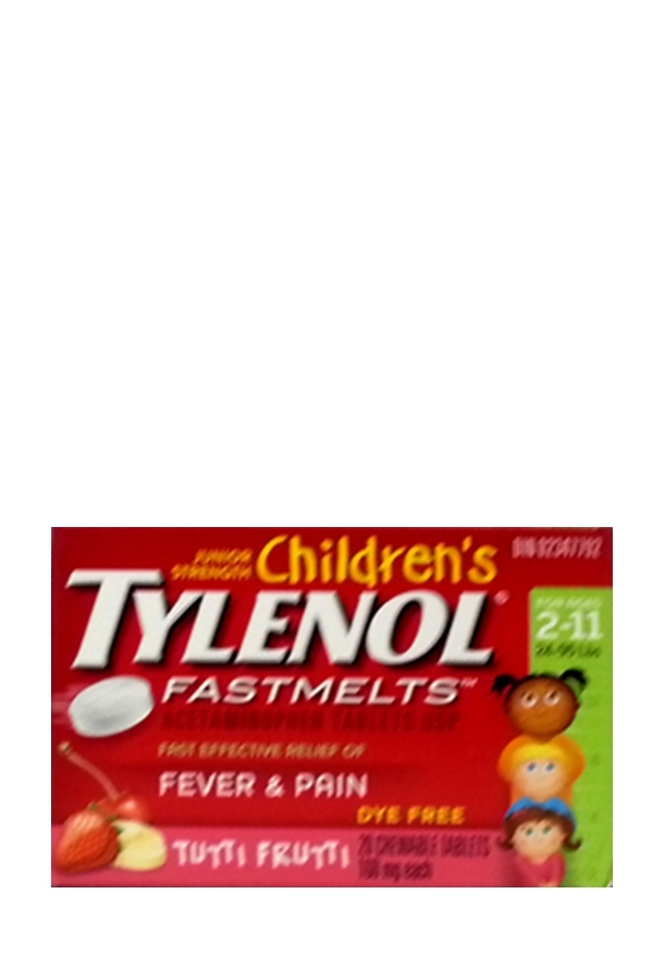 Picture of TYLENOL CHILDRENS FAST MELTS TUTI FRUTI 160MG