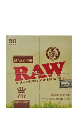 Picture of RAW  Organic Hemp Papers King Size Slim  50'S