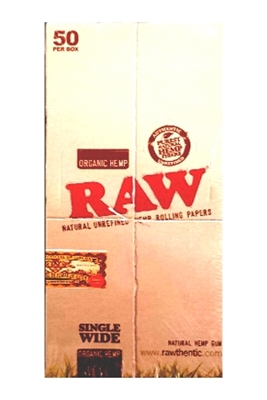 Picture of RAW Organic Hemp Papers Single Wide 50'S