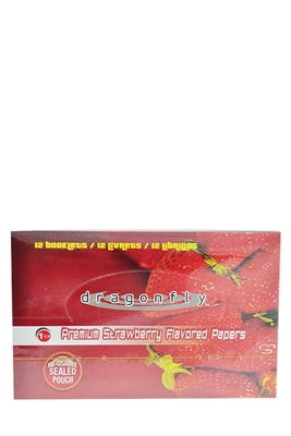 Picture of DRAGON FLY ROLLING PAPER STRAWBERRY 1 1/4 12S