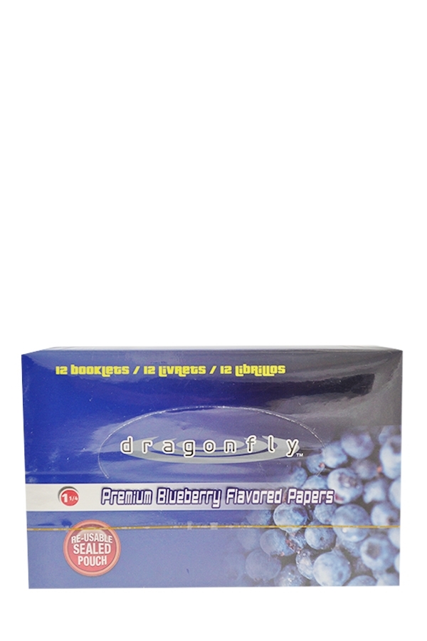 Picture of DRAGON FLY ROLLING PAPER BLUEBERRY 1 1/4 12S