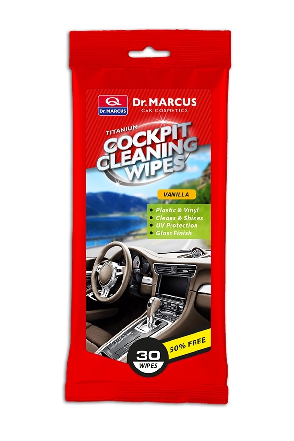 Picture of DR.MARCUS TITANIUM - COCKPIT CLEANING WIPES VANILLA 30s