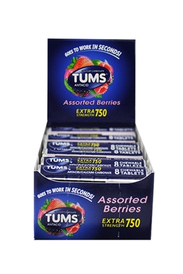 Picture of TUMS ASSORTED BERRIES EXTRA STRENGTH 12 ROLLS 750MG