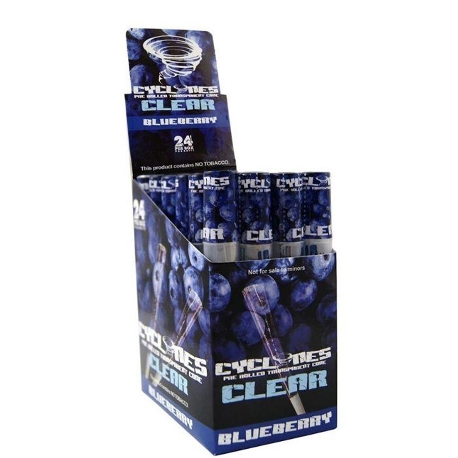 Picture of Cyclones Clear Pre-Rolled Cones Blueberry - 24 Per Box