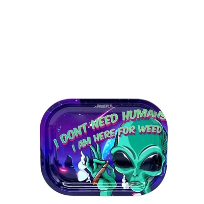 Picture of Small Metal Rolling Tray-Here For Weed