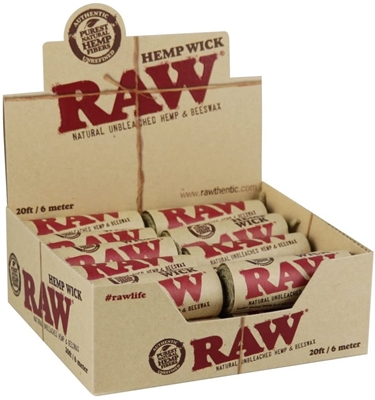 Picture of Raw Hemp wick- 20ft/ 6 Meters-20 Rolls Pack