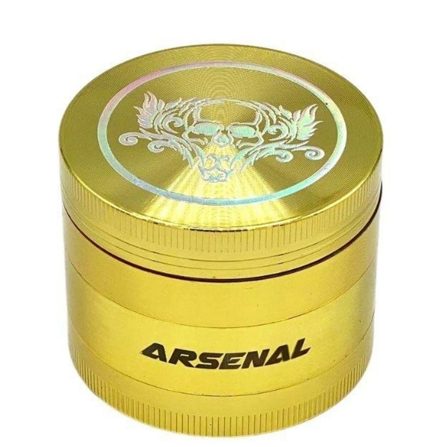 Picture of Grinder Gold Skull 55mm 4-Piece