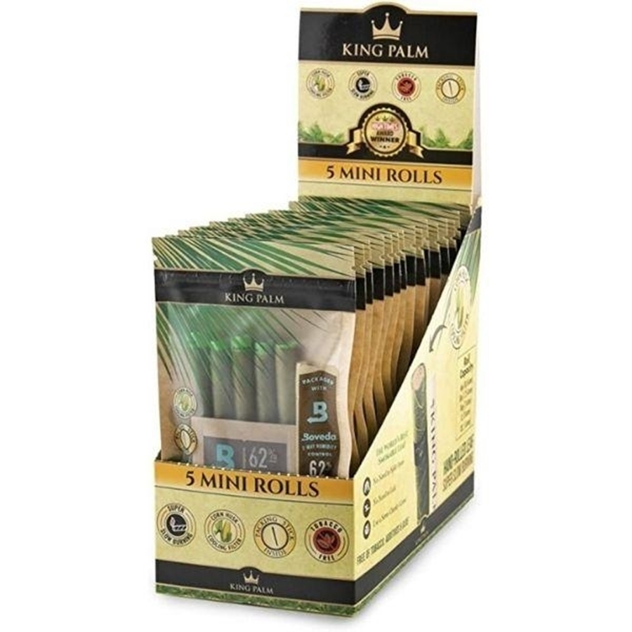 Picture of King Palm Organic 5 Mini Rolls Pre-Rolled Wraps - 15 Pack