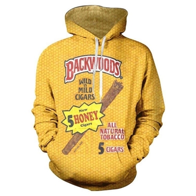 Picture of Funky Hoodie - Yellow 5 Honey Cigars Design