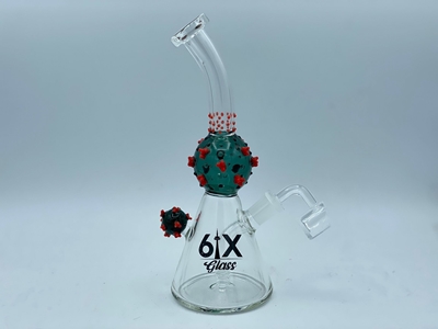 Picture of 10" 6ix Glass Virus Bong