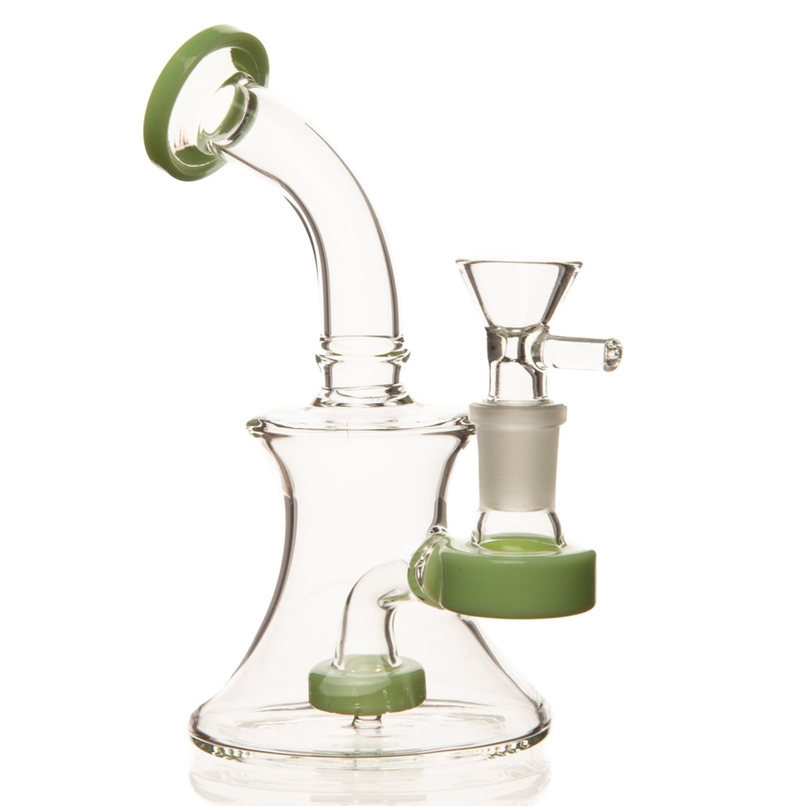 Picture of 5.5" Hour Glass Dab Rig With Color Accents