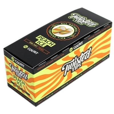 Picture of Twisted Terpene Infused Tips Peach Ice  - 24 Pack