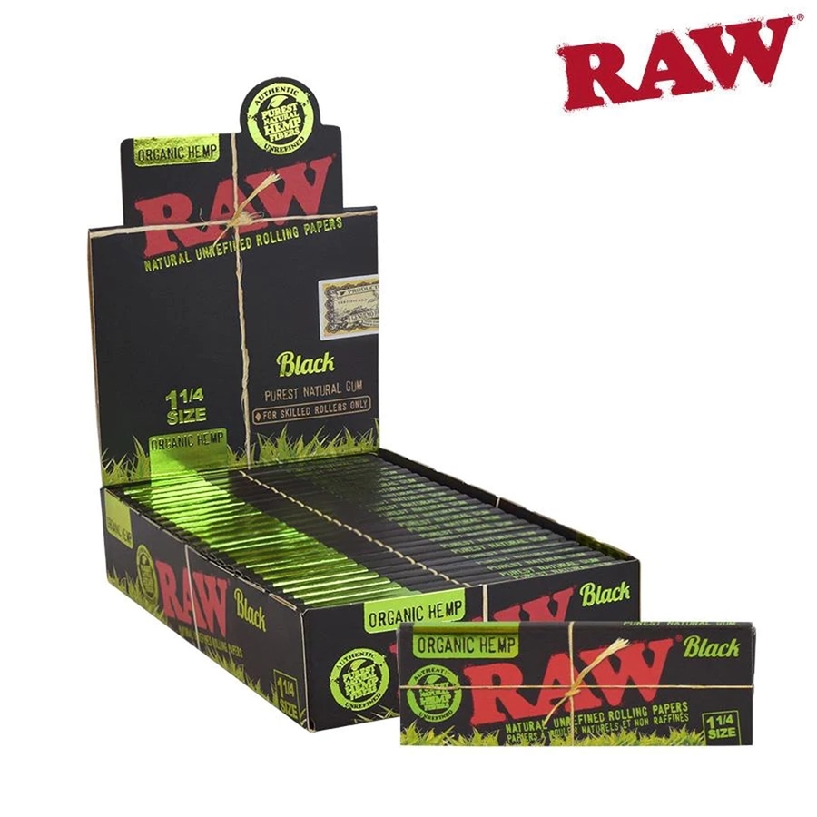 Picture of Raw Black Organic Hemp 1 1/4 Rolling Paper - 24ct
